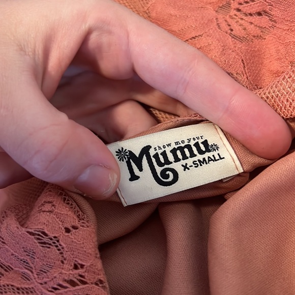 MUMU Peach Lace Dress - Picture 3 of 3